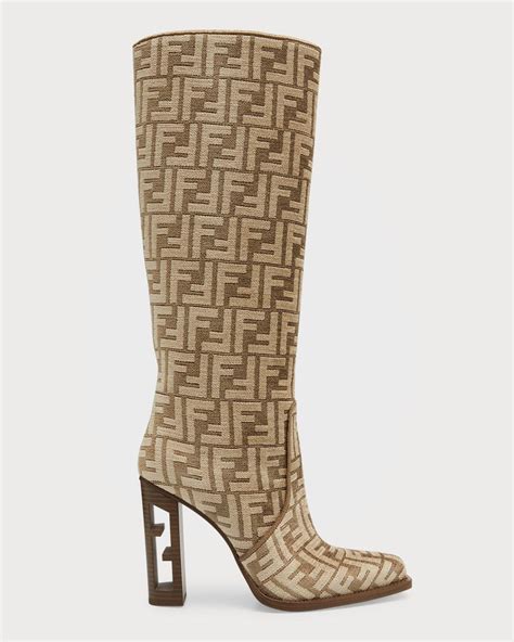 fendi over the knee stretch boot|fendi vitello jacquard knee boots.